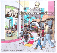 An artist's impression of the Guide Dog Discovery Centre