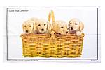 Basket of Puppies Tea Towel